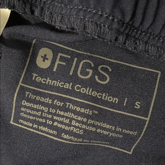 Figs High Waisted Yola Skinny Scrub Pants Size Small Navy - Picture 9 of 12